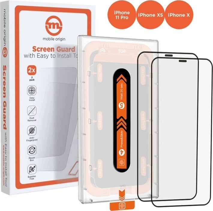 Mobile Origin Screen Guard iPhone 11 Pro / XS / X z wygodnym aplikatorem, 2szt.