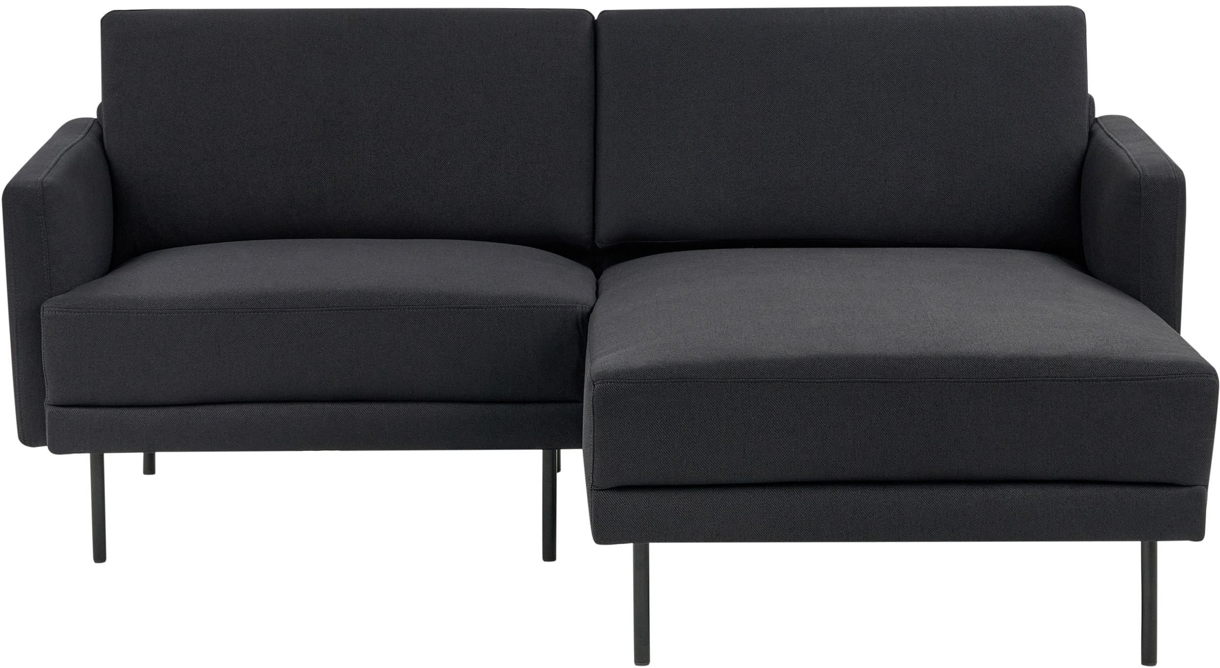 Beliani Narożnik dla 2 osób lewy czarny BREDA