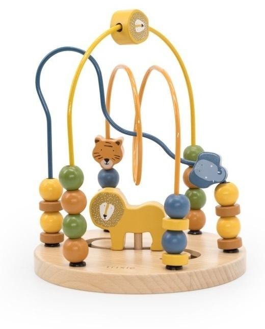 Labirynt z drewnianymi koralikami i zwierzątkami EDUKAMP