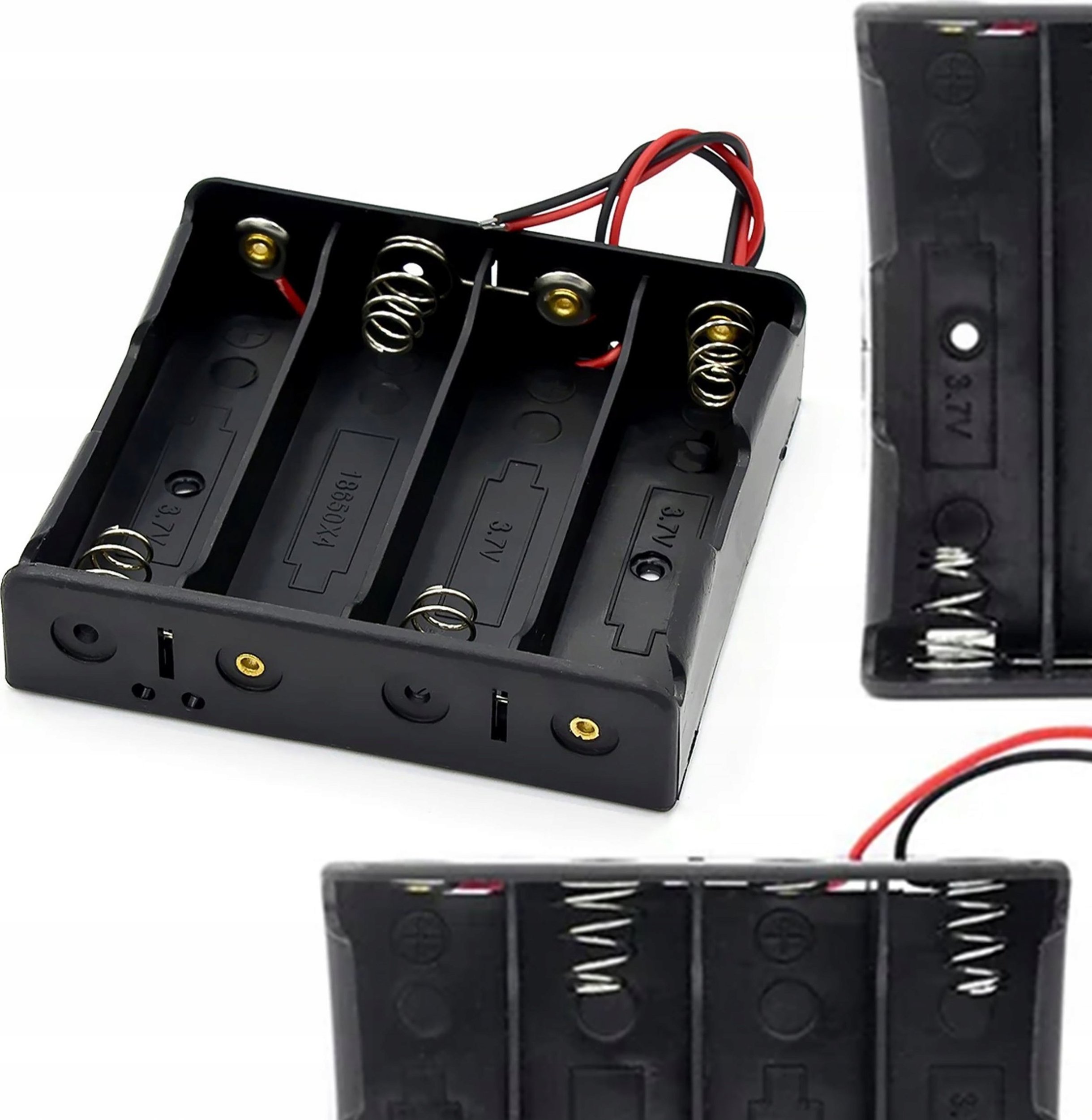 Rosfix ROSFIX KOSZYK NA BATERIE 4 X AKUMULATOR 18650 POŁĄCZONE SZEREGOWE PRZEWODY