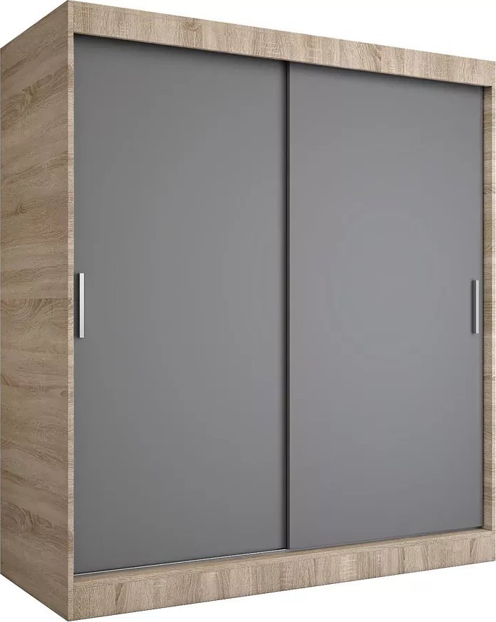 Elior Szafa przesuwna 180 cm dąb sonoma + antracyt - Corina 5X