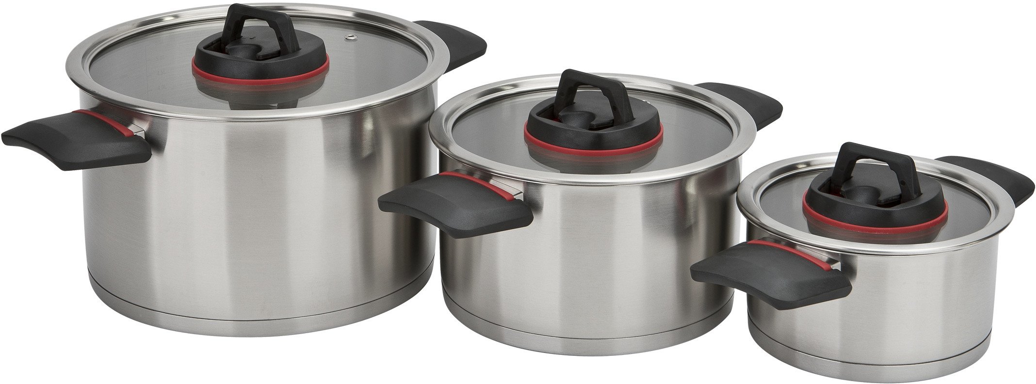 Komplet 3 garnków + pokrywki MR-3530-6 Classic