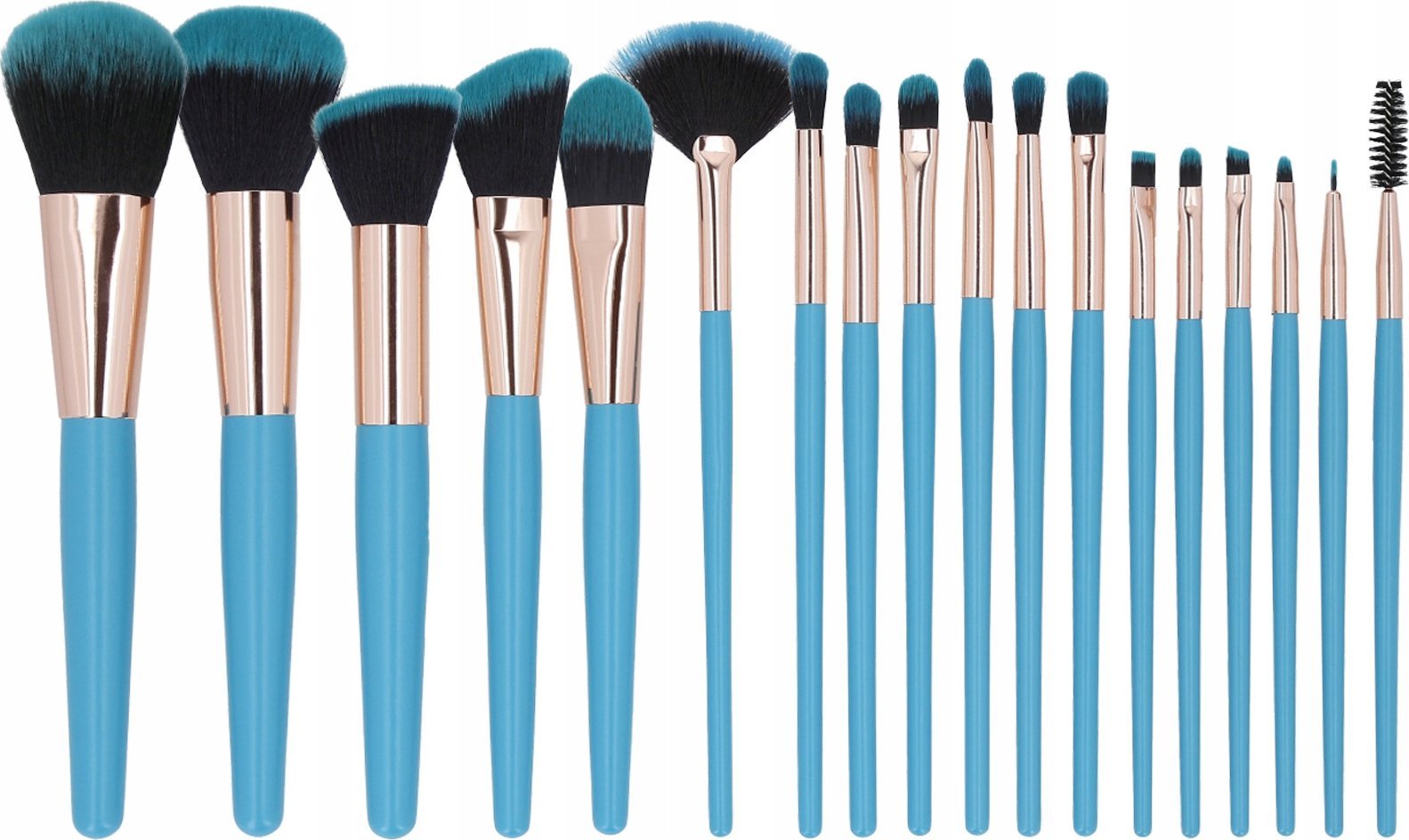 Mimo Zestaw 18-stu Pędzli Do Makijażu Niebieski