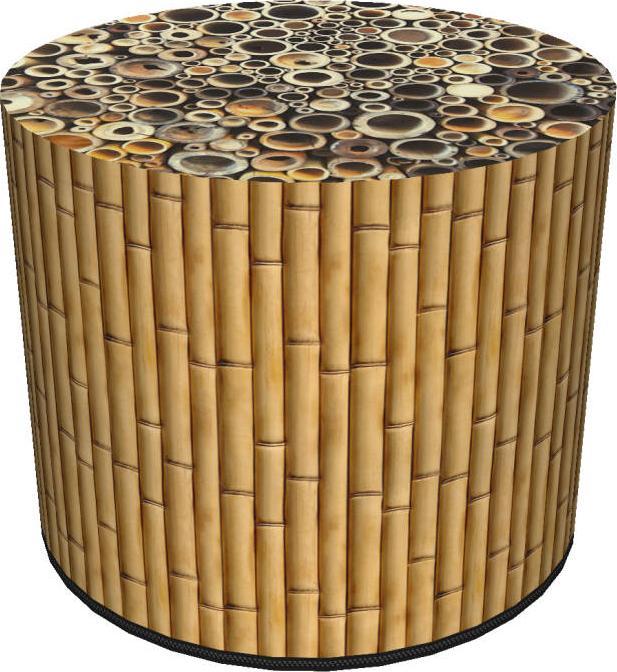 Bertoni-arco Okrągła pufa dekoracyjna - BAMBOO