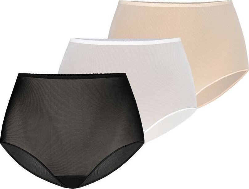 Teyli Wielopak majtek damskich Retro Czarny-biały-beżowy M