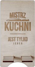Podstawka Koszulkowy Mistrz kuchni jest tylko jeden - podstawka na telefon z grawerem