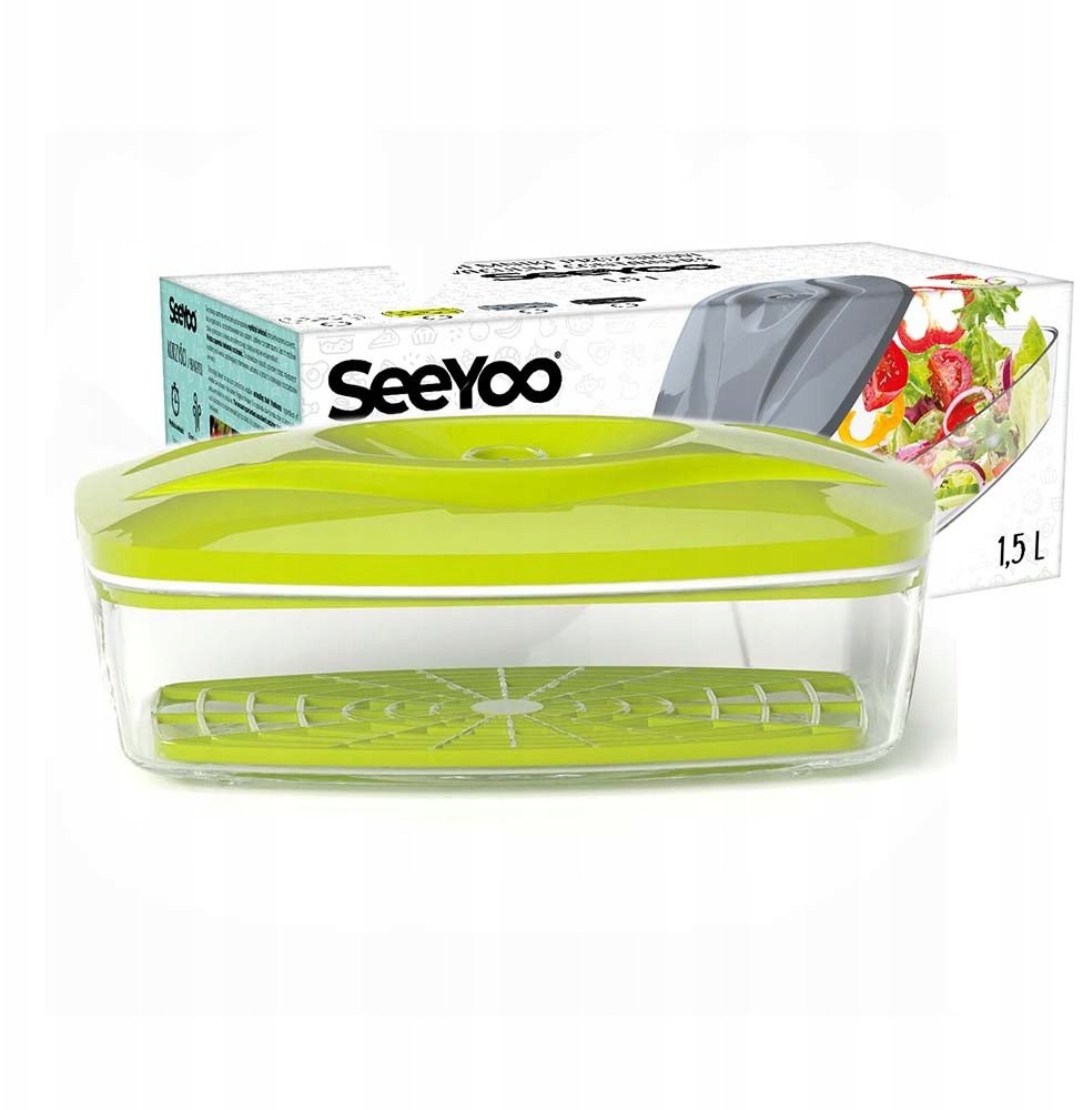 Pojemnik próżniowy żywność SeeYoo 1,5l limonkowy