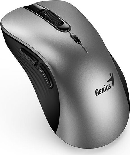 Mysz Genius Mysz bezprzewodowa, Genius Ergo 8100S AI, srebrno-czarna, optyczna, 1600DPI