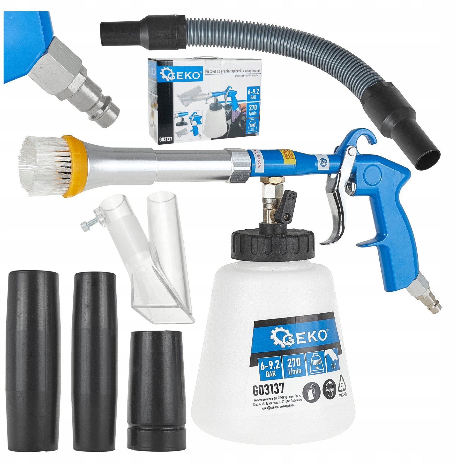 Pistolet do prania tapicerki z adapterami - odkurzacz (10)