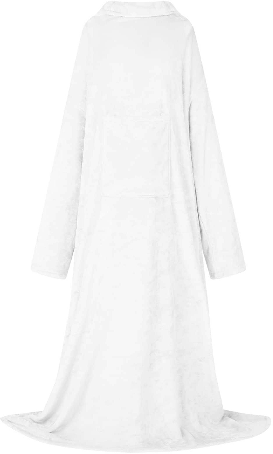 vidaXL Koc bluzowy Biały flanelowy