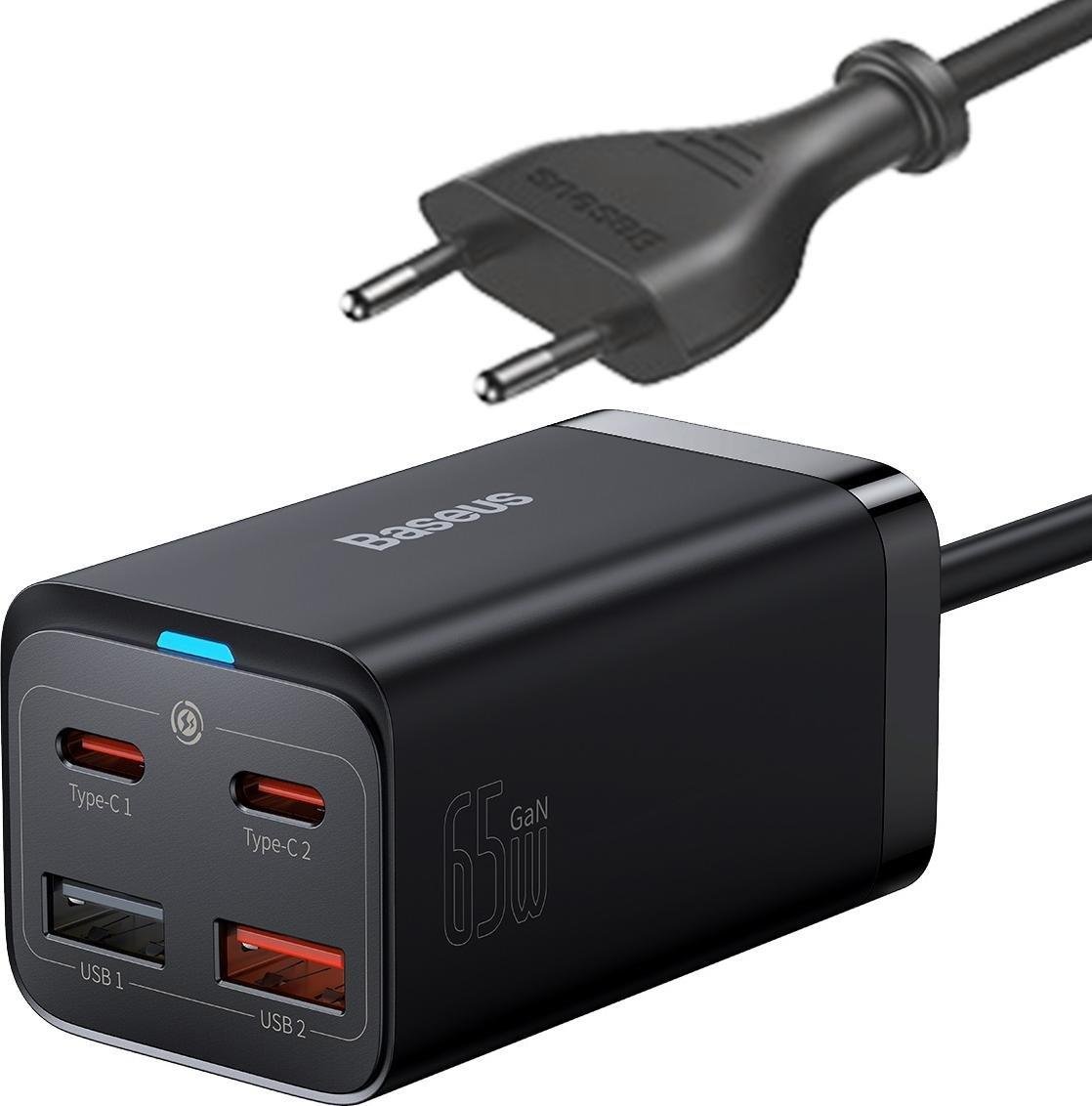 Ładowarka Baseus GaN3 Pro 2x USB-A 2x USB-C 3 A (CCGP040101)
