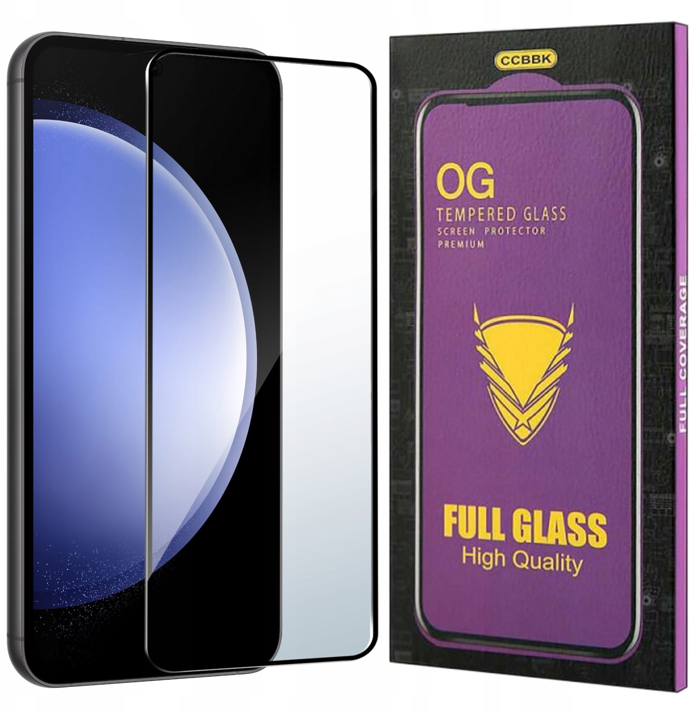 Szkło HARTOWANE 5D do Samsung Galaxy S23 FE OG PREMIUM CAŁY EKRAN PEŁNE