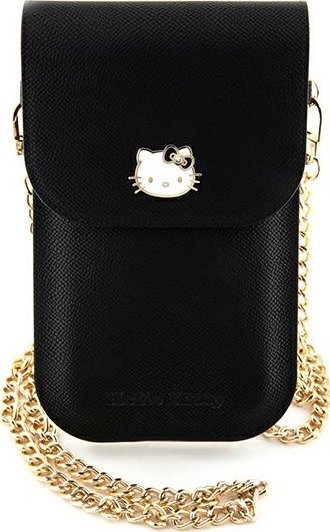 Sourcing Hello Kitty Handbag HKOWBPGHDLMK black/black Leather Metal Logo Chain