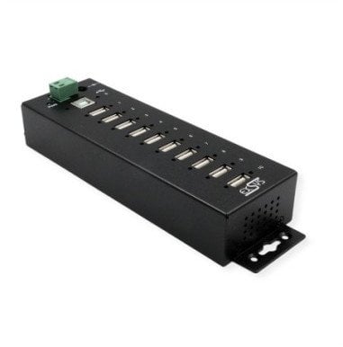 EXSYS EX-1170HMVS 10-portowy metalowy koncentrator USB 2.0, ochrona przeciwprzepięciowa 15KV