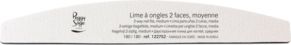 Peggy Sage Pilnik do paznokci dwustronny 180/180, półksiężyc