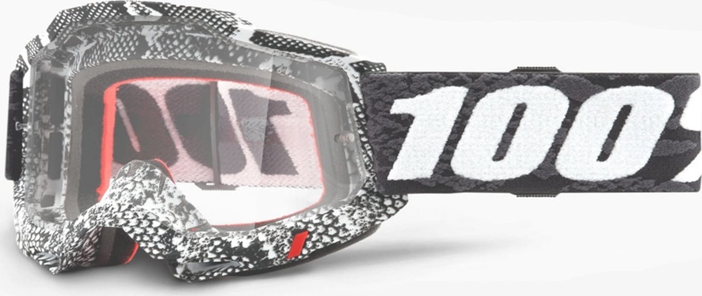 100% Gogle 100% ACCURI 2 COBRA (Szyba Przezroczysta Anti-Fog, LT 88%-92%) (NEW)