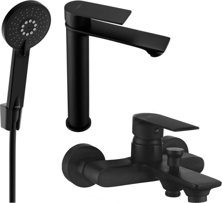 Mexen Mexen Royo R40 zestaw wannowy, czarny - 72213R40-70