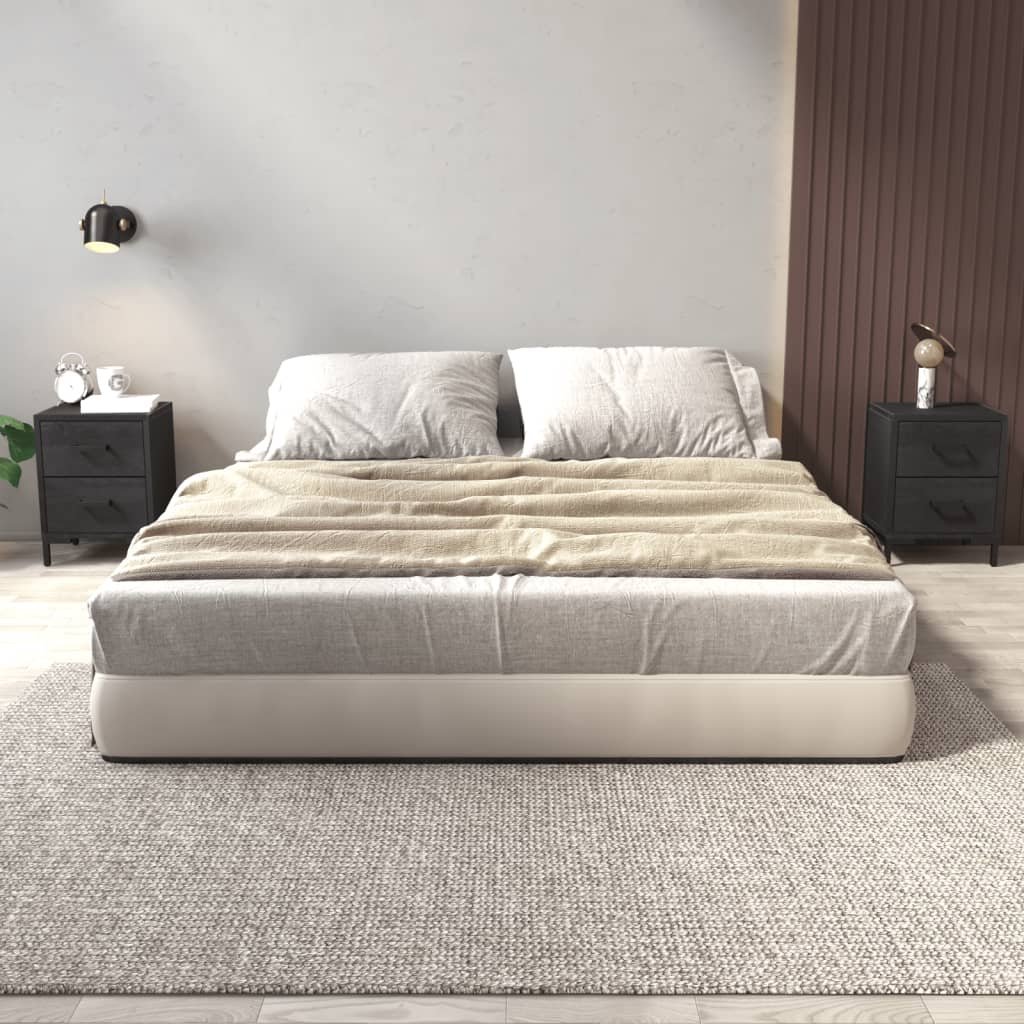 vidaXL vidaXL Szafki nocne, 2 szt., czarne, 36x30x45 cm, lite drewno sosnowe