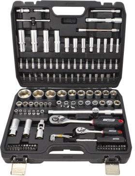 Zestaw narzędzi AWTools ZESTAW KLUCZY 144el. 1/2" / 1/4" BLACK LINE