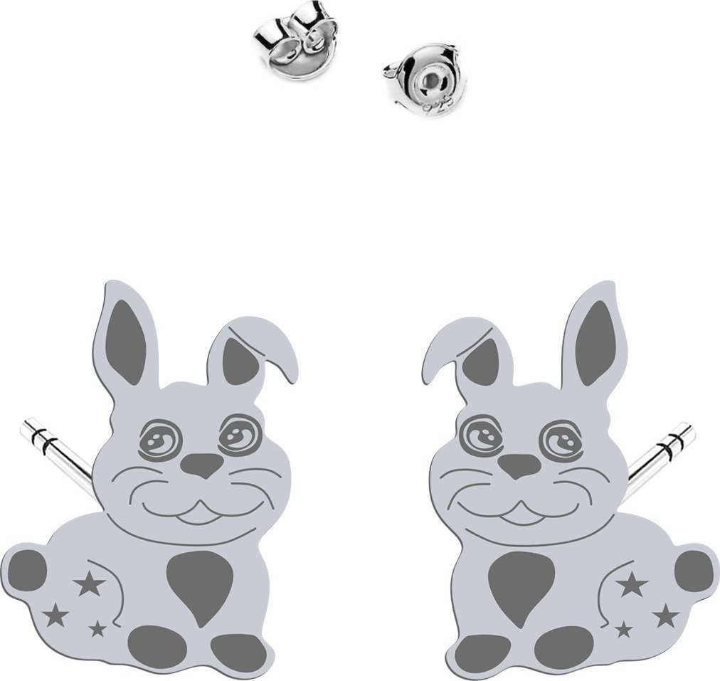 MEJK Jewellery Kolczyki Srebrne Króliczki