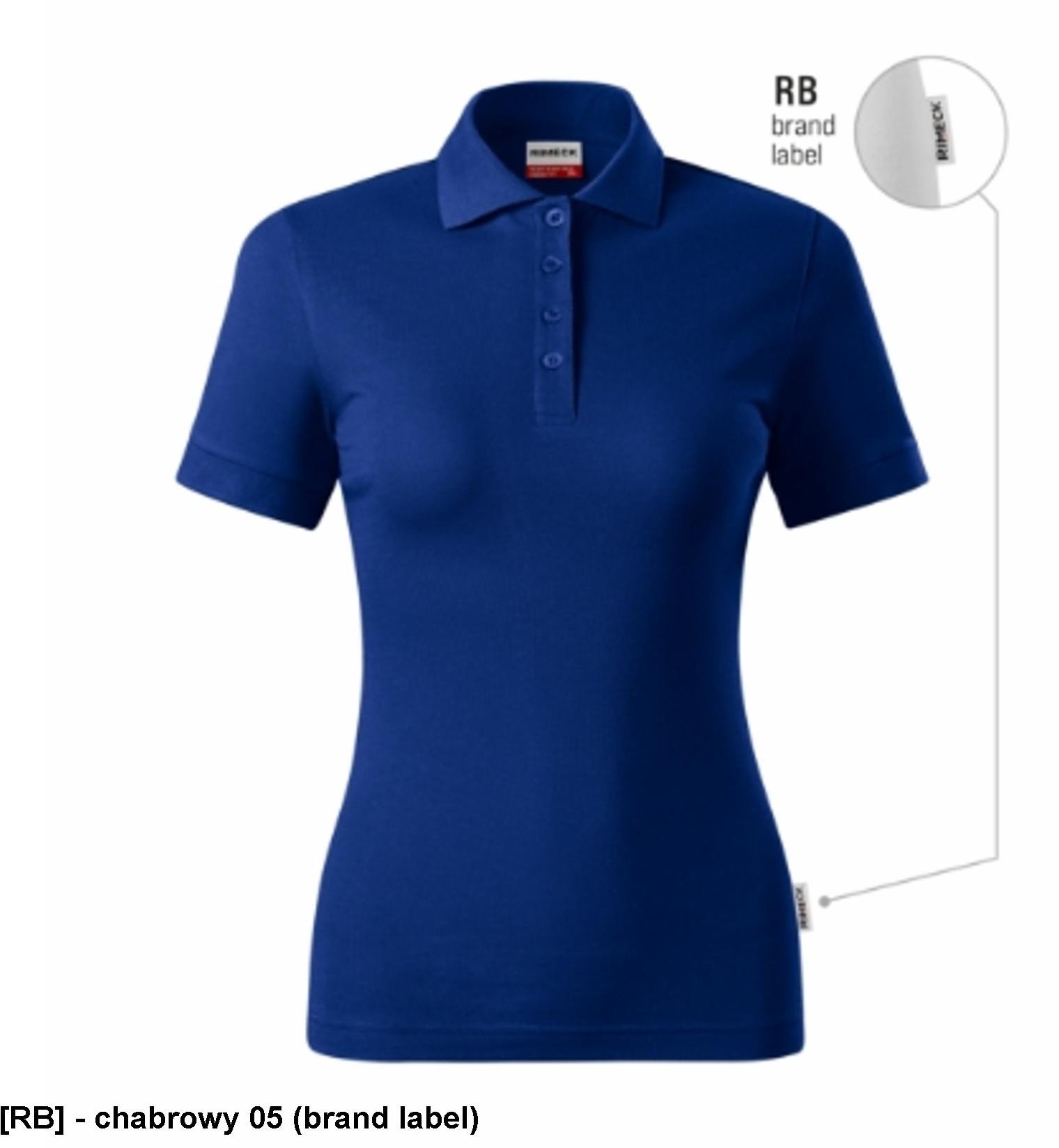 Resist Heavy Polo - ADLER - Resist Heavy Polo - Koszulka polo damska, 200 g/m2, 100 % bawełna - chabrowy 05 (brand label) XS