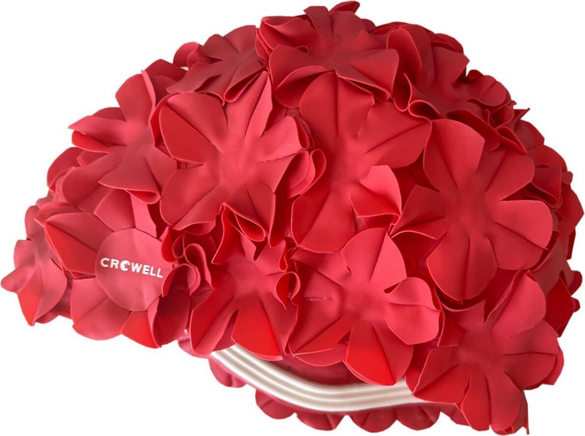 Crowell Czepek pływacki Crowell Kwiaty Flower czerwony kol.1