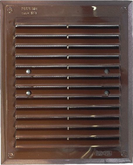 KRATKA WENTYLACYJNA Z SIATKĄ 175*215MM BRĄZOWA