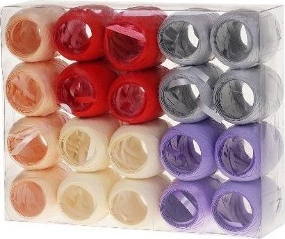 Wstążka kokon matowy 20m mix (20szt) ROZETTE