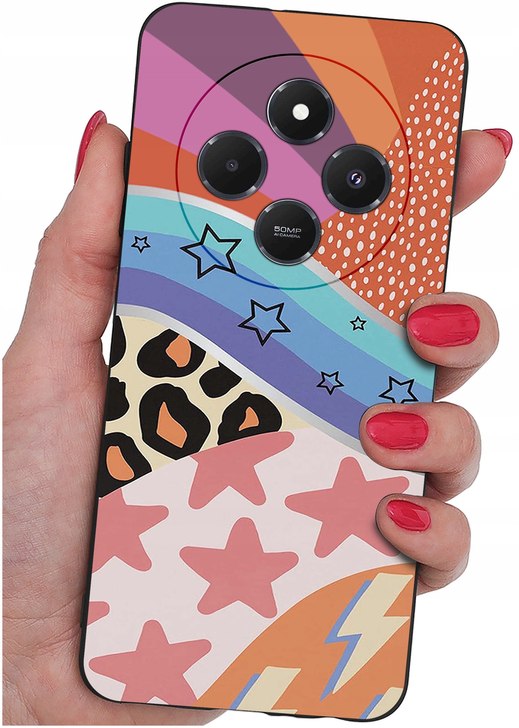 Etui do Xiaomi Redmi 14C WZORY |SILIKONOWE MATT CASE + SZKŁO 9H