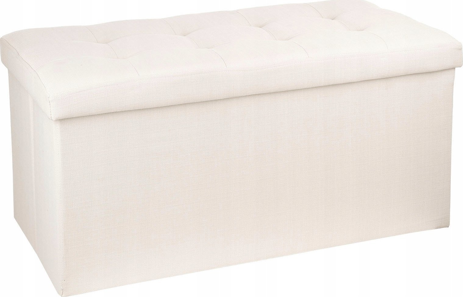 Atmosphera Duża pufa ze schowkiem w kolorze beżowym, pufa siedzisko, pufa do przedpokoju, pufa do pokoju, pufa rozkładana, siedzisko, pufa