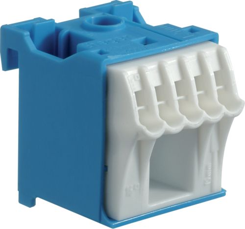 Hager Blok samozaciskow 63A QC niebieski 6 przyłączy 33x30x34mm (KN06N)