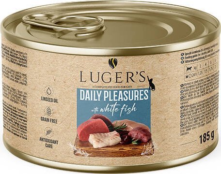 Karma mokra dla kota Luger's Daily Pleasures z białą rybą 185 g