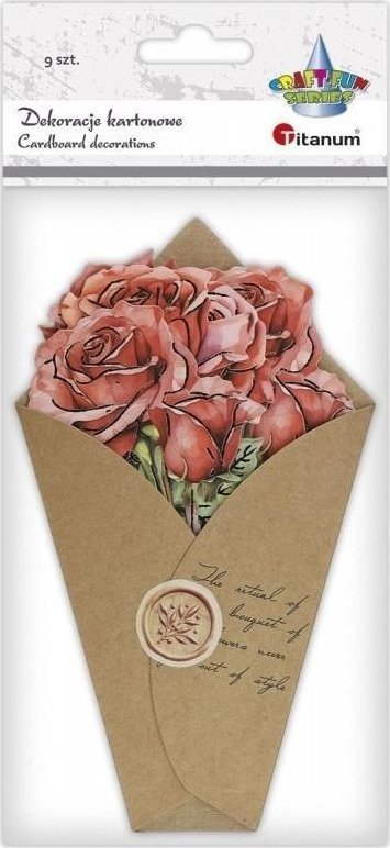 PrzydaSie Dekoracje kartonowe Flower Letter róże 9szt