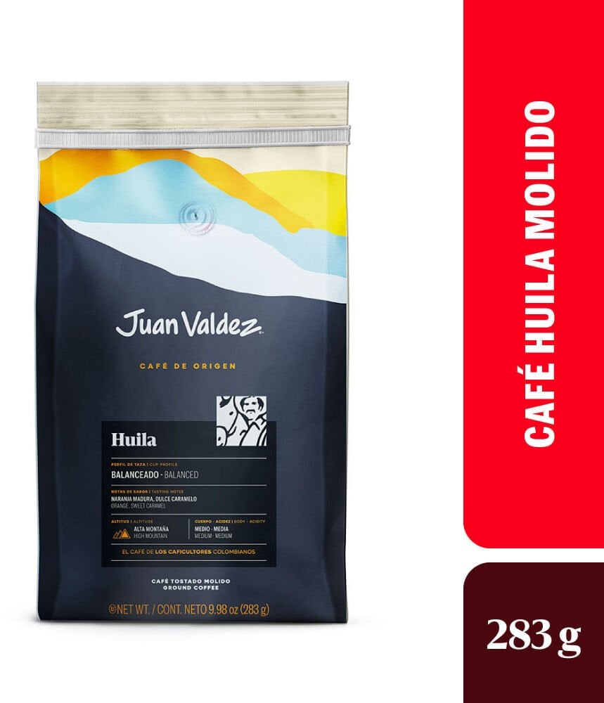 Kawa mielona Juan Valdez Kawa mielona Pojedyncza Pochodzenie Huila 283g