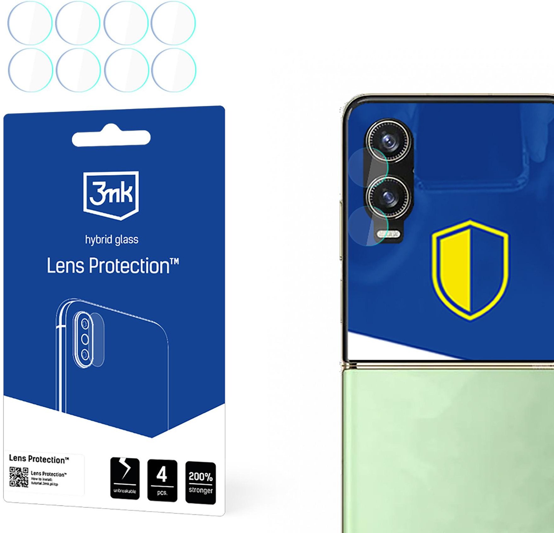 TECNO PHANTOM V FLIP2 (FRONT) - 3MK LENS PROTECTION