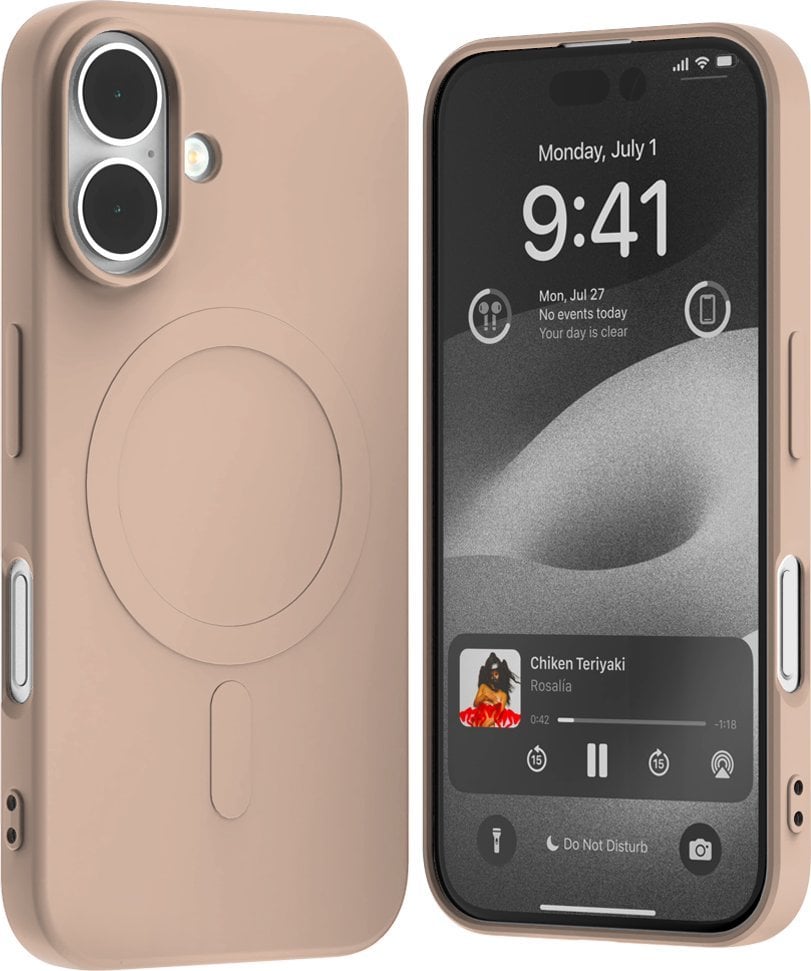 Mercury Mercury MagSafe Semi-Silicone iPhone 16 6,1" różowo-piaskowy /pink sand