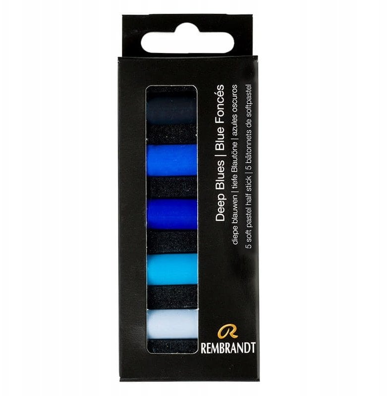 Artequipment Rembrandt Soft pastel set Deep Blues | 5 half pastels