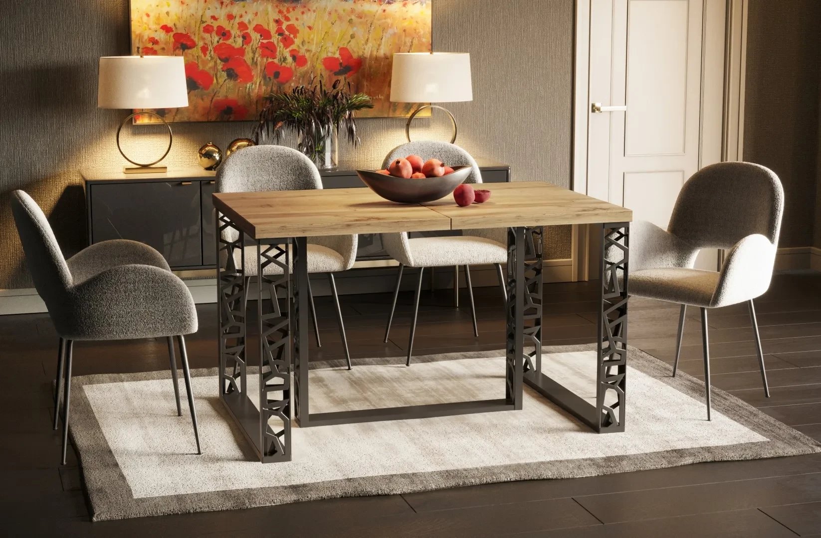 Stół rozkładany EWEREST MAX 130(250)x85 dąb wotan ENDO