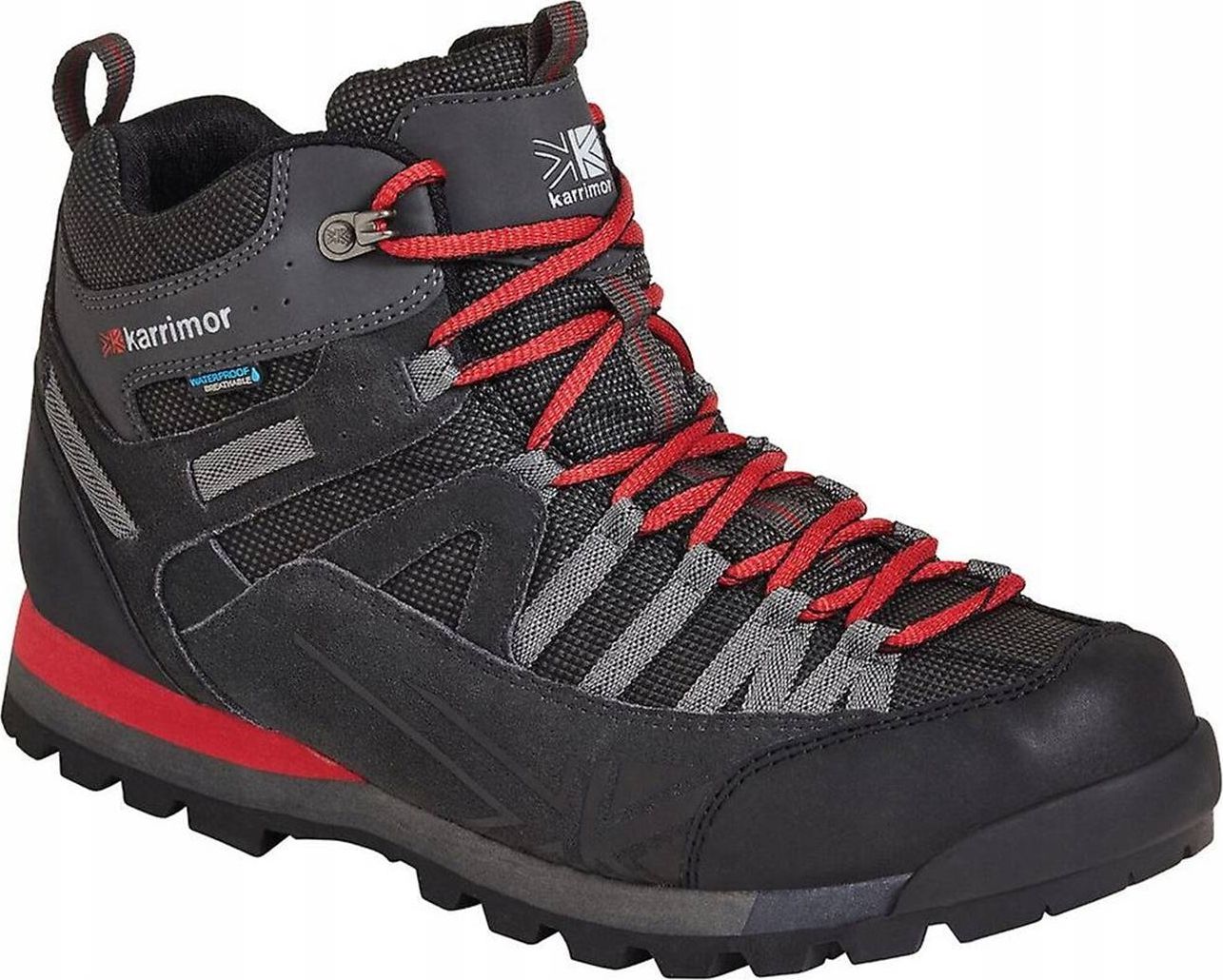 Buty trekkingowe męskie Karrimor Spike Mid czarno-czerwone r. 42