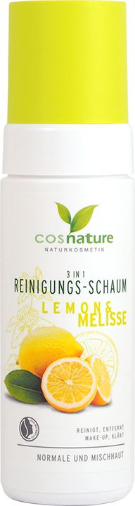 Cosnature Naturalna pianka oczyszczająca 3 w 1 z cytryną i melisą 150ml