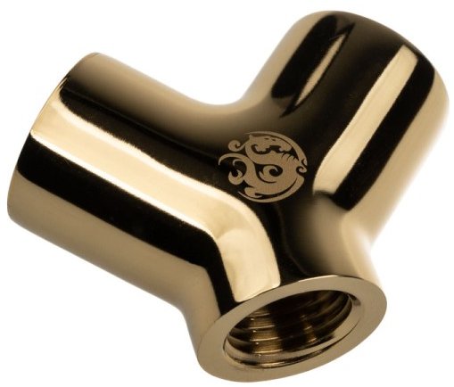 BitsPower Adapter Y-Splitter 3x G1/4 Zoll IG - gold