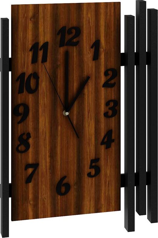 Elior zegar na ścianę wiszący Tempo, orzech