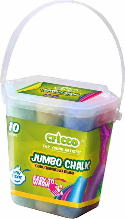 Cricco Kreda kolorowa Jumbo wiaderko 10szt CRICCO