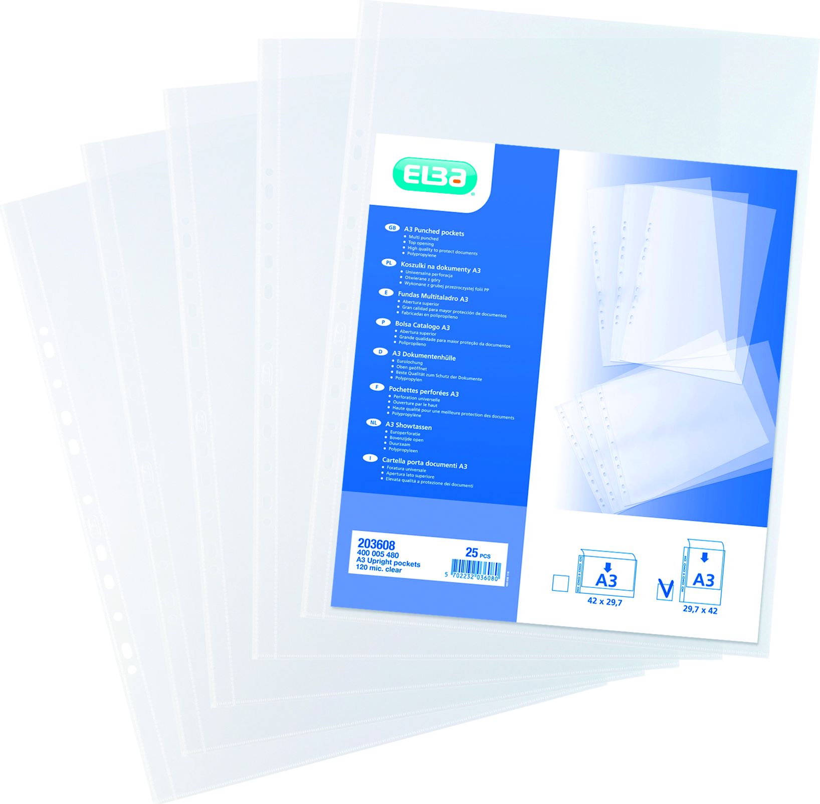 Bantex Koszulka do segregatora A3 pionowa - groszkowa