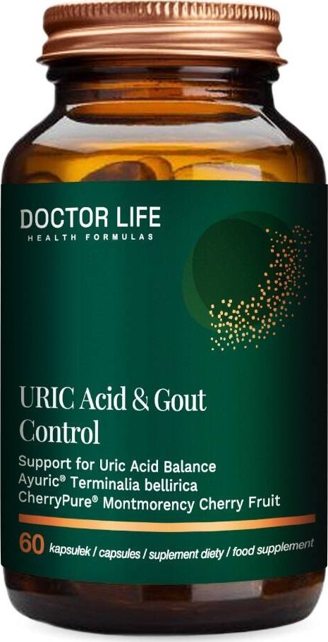 Doctor Life Uric Acid & Gout Control suplement diety wspierający utrzymanie prawidłowego stężenia kwasu moczowego 60 kapsułek