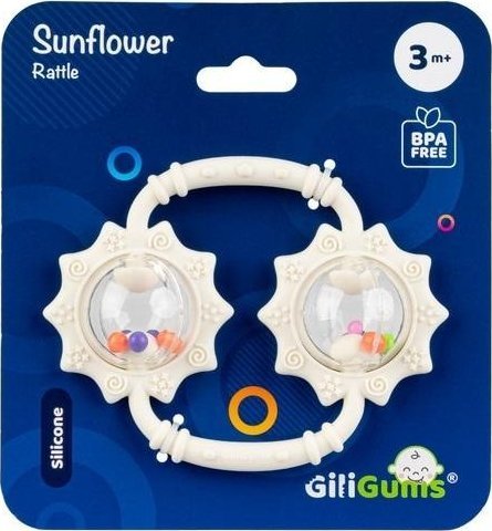 Grzechotka Słoneczniki beżowa