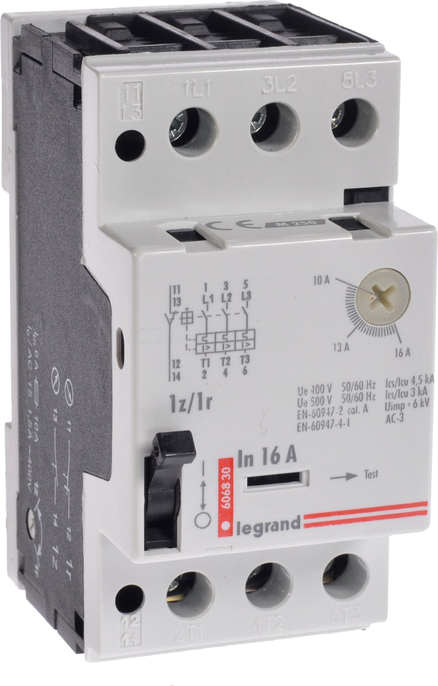Legrand Wyłącznik silnikowy 3P 7,5kW 10-16A M250 1Z/1R 16 606830