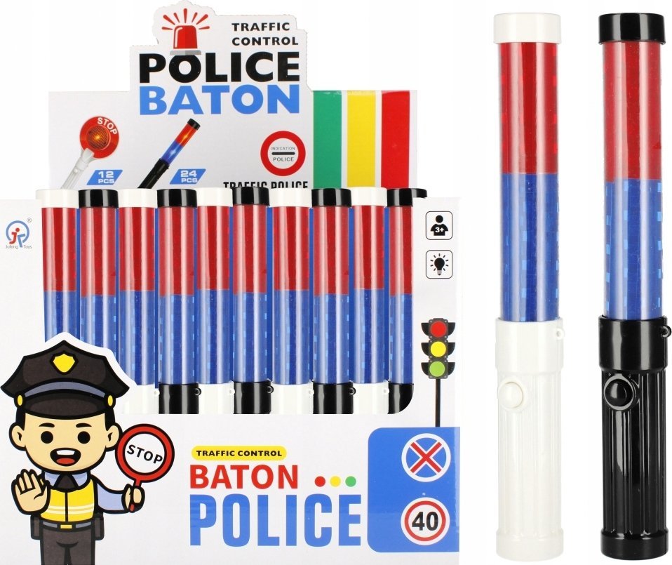 Mega Creative LIZAK POLIC B/O PALKA 22CM MIX2MC DISP24/192/384