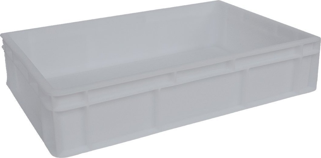 Artech Pojemnik transportowy EURO 130 ścianki i dno pełne, wym. 600 x 400 x 130 mm, bez uchwytu (kolor: biały)