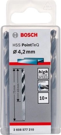 Wiertło Bosch HSS walcowe 4,2mm 10szt. (2.608.577.210)